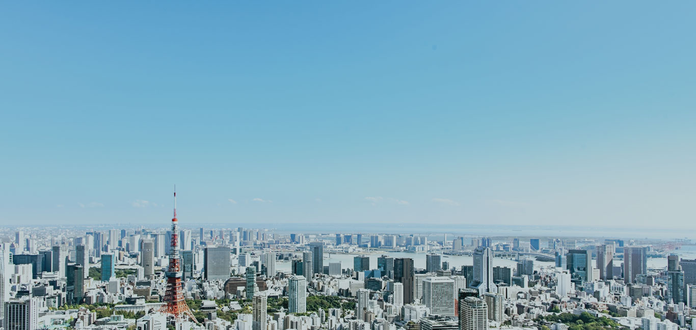 東京タワーが見える街の景色